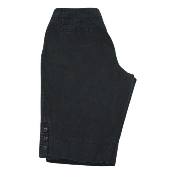 Rafaella Pants - Rafaella Womans Plus Size 18W Black 100% Cotton Capris Pant